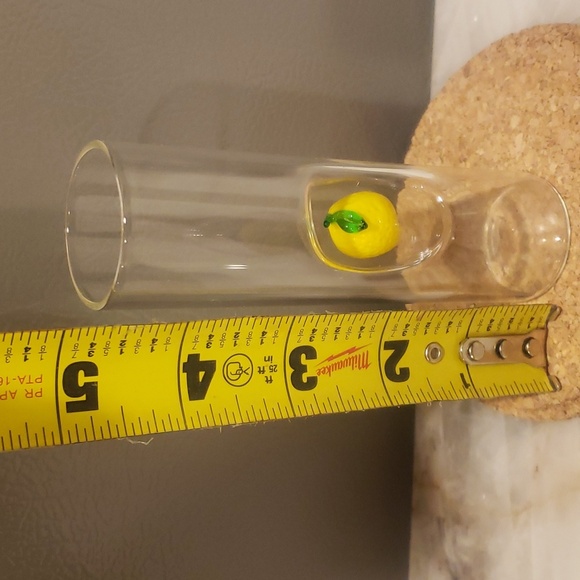 Vintage shoot glass with lemon decor - Picture 3 of 4